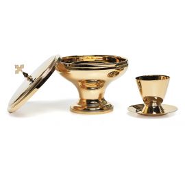 Puszka do komunii pod dwoma postaciami 15 cm (72) - PUSZKI MSZALNE