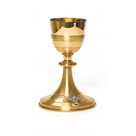 Kielich galwanizowany złotem satynowanym - 21 cm - KIELICHY MSZALNE