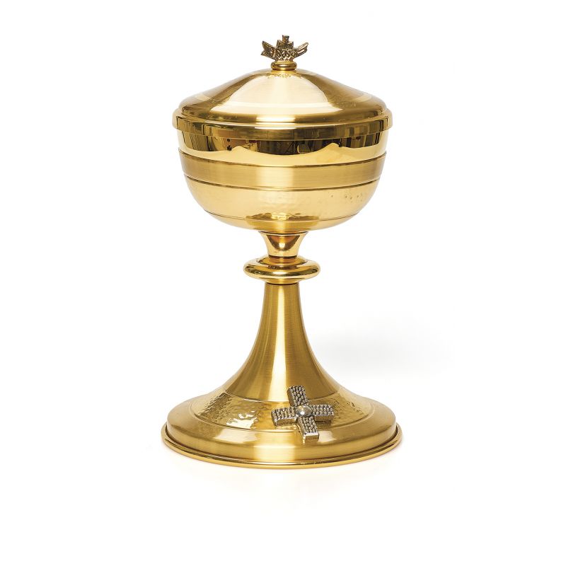 Puszka galwanizowana złotem satynowanym - 23 cm - KIELICHY MSZALNE - Puszka galwanizowana złotem satynowanym - 23 cm