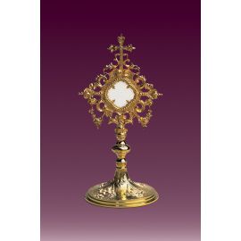 Relikwiarz złocony h: 25 cm. - RELIKWIARZE
