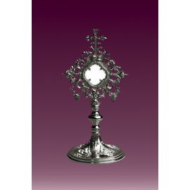 Relikwiarz niklowany h: 25 cm. - RELIKWIARZE