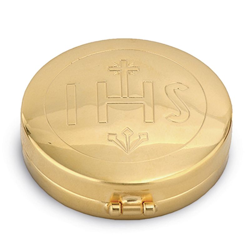 Cyborium mosiężne z napisem IHS (6x2,3 cm) - CYBORIA - Cyborium mosiężne z napisem IHS (6x2,3 cm)