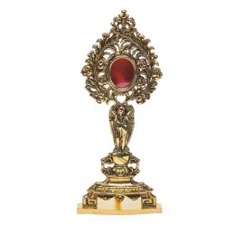 Relikwiarz z brązu, pozłacany 32 cm - RELIKWIARZE