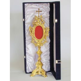 Relikwiarz złocony w eleganckim futerale 54 cm - RELIKWIARZE - zdjęcie 2 - Relikwiarz złocony w eleganckim futerale 54 cm