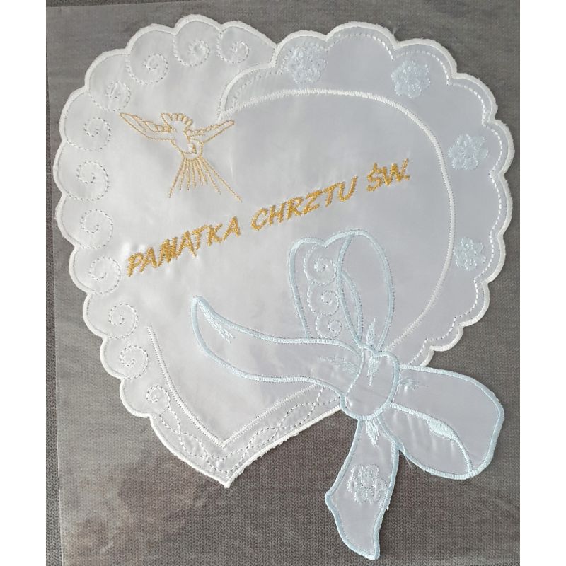 Szatka do chrztu haftowana serce (15) - Szatki haftowane do chrztu - Szatka do chrztu haftowana serce (15)