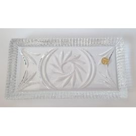 Taca szklana /kryształ - 18,5x9,5 cm. - AMPUŁKI I TACKI MSZALNE - zdjęcie 2 - Taca szklana /kryształ - 18,5x9,5 cm.