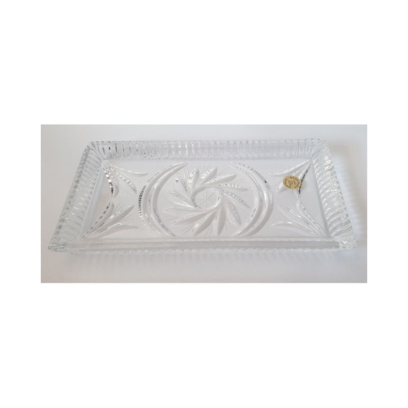 Taca szklana /kryształ - 18,5x9,5 cm. - AMPUŁKI I TACKI MSZALNE - Taca szklana /kryształ - 18,5x9,5 cm.