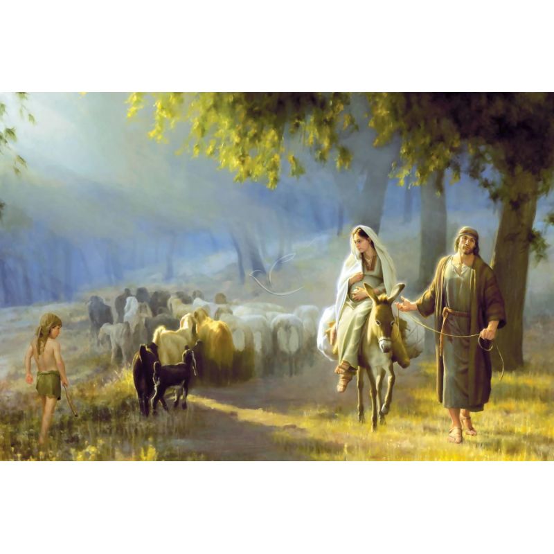 Obraz 30x40 - Z Nazaretu do Betlejem - OBRAZY RELIGIJNE - Obraz 30x40 - Z Nazaretu do Betlejem
