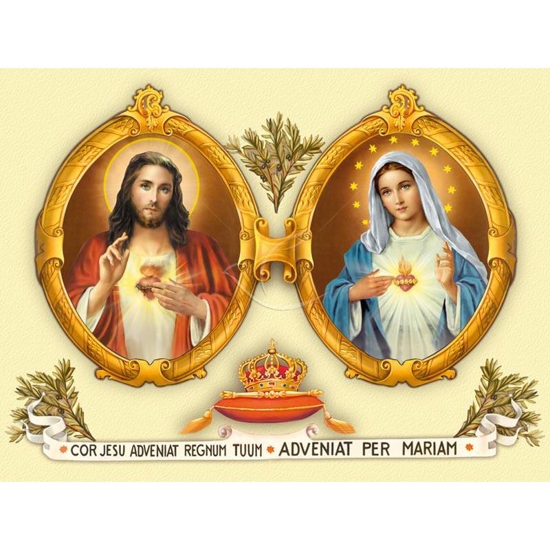 Obraz 30x40 - Serce Jezusa, serce Maryi - OBRAZY RELIGIJNE - Obraz 30x40 - Serce Jezusa, serce Maryi