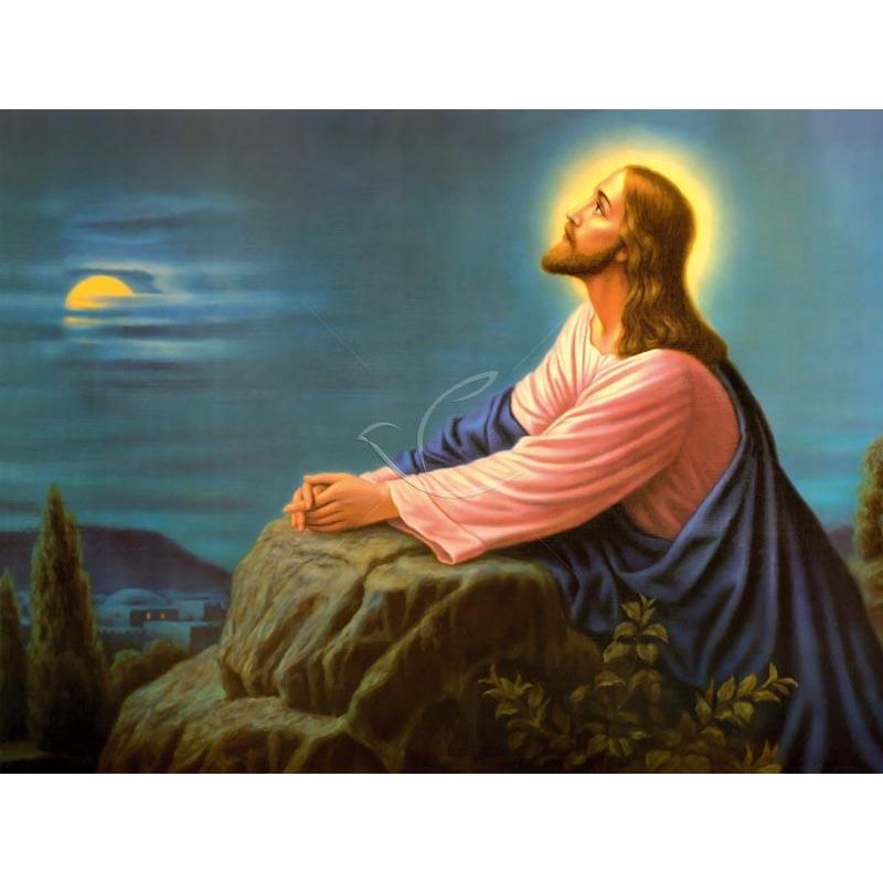 Obraz 30x40 - Jezus modlący - OBRAZY RELIGIJNE - Obraz 30x40 - Jezus modlący