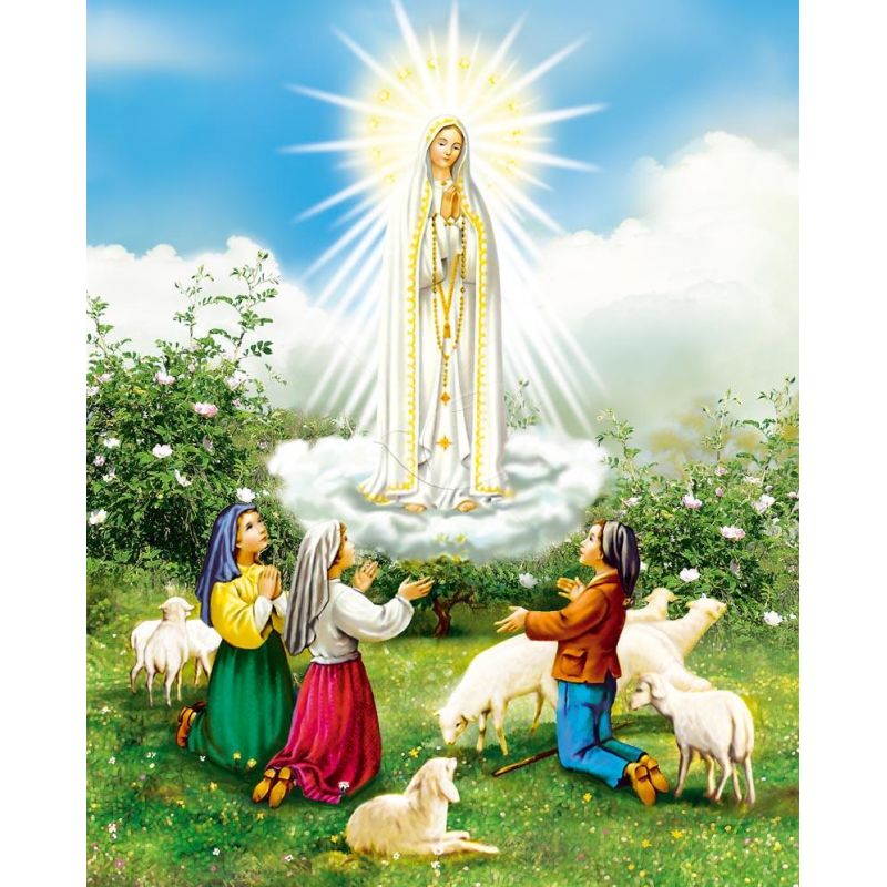 Obrazek 20x25 - Matka Boża Fatimska - OBRAZY RELIGIJNE - Obrazek 20x25 - Matka Boża Fatimska