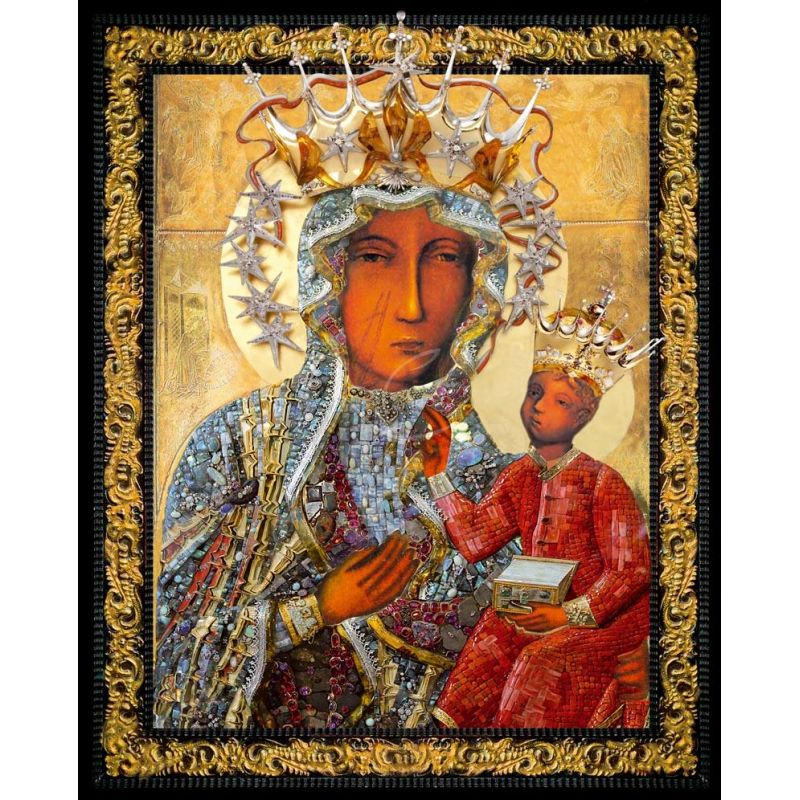 Obrazek 20x25 - Matka Boża Częstochowska (1) - OBRAZY RELIGIJNE - Obrazek 20x25 - Matka Boża Częstochowska (1)