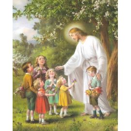Obrazek 20x25 - Jezus i dzieci - OBRAZY RELIGIJNE