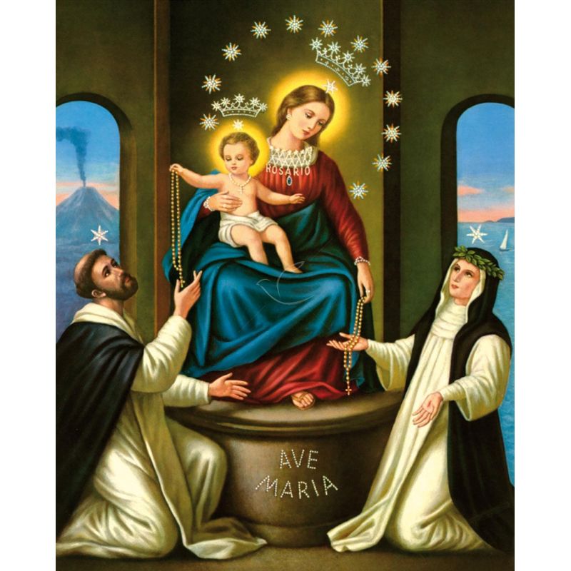 Obrazek 20x25 - Matka Boża Pompejańska - OBRAZY RELIGIJNE - Obrazek 20x25 - Matka Boża Pompejańska