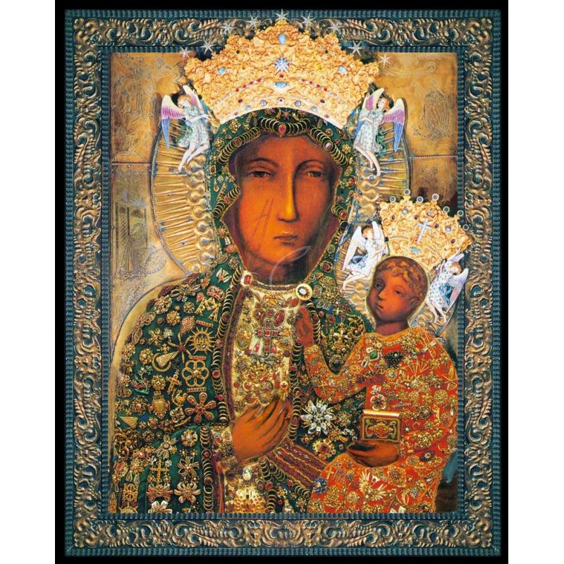 Obrazek 20x25 - Matka Boża Częstochowska - OBRAZY RELIGIJNE - Obrazek 20x25 - Matka Boża Częstochowska