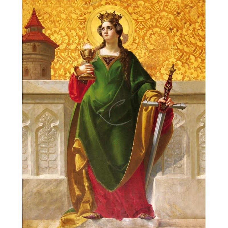 Obrazek 20x25 - Św. Barbara - OBRAZY RELIGIJNE - Obrazek 20x25 - Św. Barbara