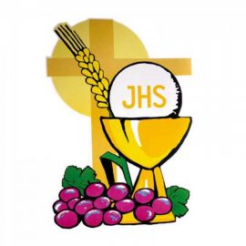 Emblemat metalizowany na Boże Ciało 35x50 cm - wzór eucharystyczny (12) - Emblematy na Boże Ciało
