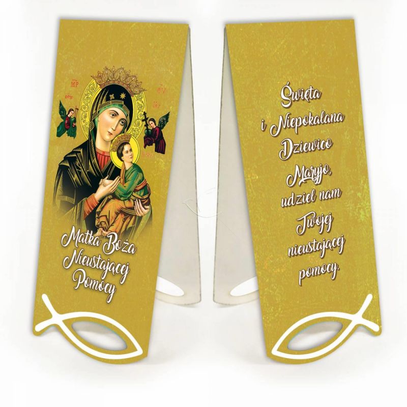 Zakładka Matka Boża Nieustającej Pomocy - Zakładki religijne do książek - Zakładka Matka Boża Nieustającej Pomocy