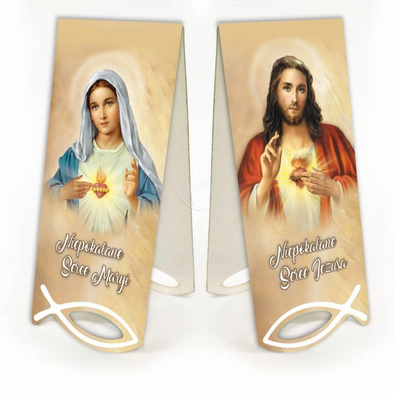 Zakładka Niepokalane Serce Maryi - Niepokalane Serce Jezusa - Zakładki religijne do książek - Zakładka Niepokalane Serce Maryi - Niepokalane Serce Jezusa