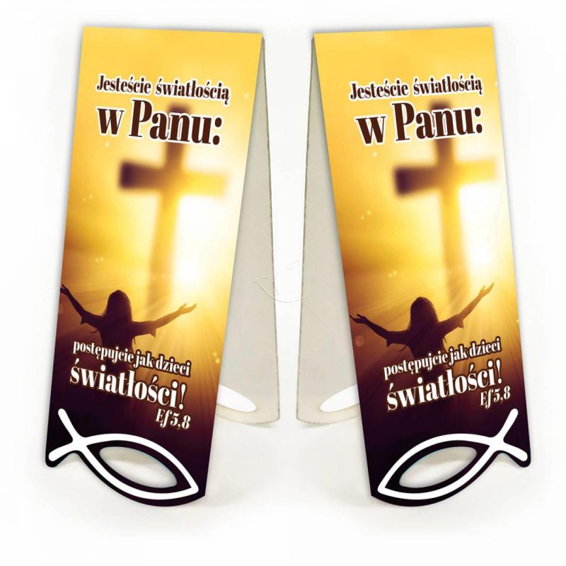 Zakładka Krajobraz Sentencja - Jesteście światłością w Panu... - Zakładki religijne do książek - Zakładka Krajobraz Sentencja - Jesteście światłością w Panu...