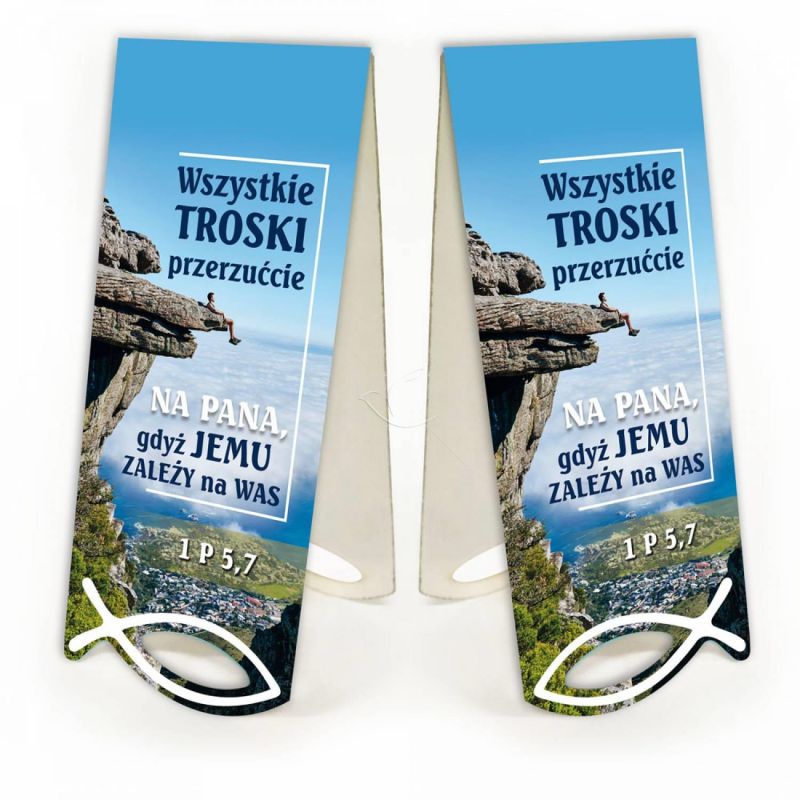 Zakładka Krajobraz Sentencja - Wszystkie troski... - Zakładki religijne do książek - Zakładka Krajobraz Sentencja - Wszystkie troski...