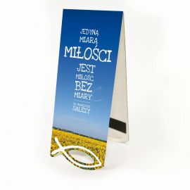 Zakładka Krajobraz Sentencja - Jedyną miarą miłości... - Zakładki religijne do książek