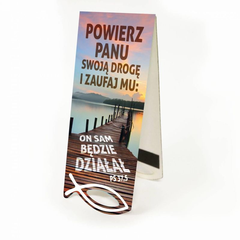 Zakładka Krajobraz Sentencja - Powierz Panu swoją drogę... - Zakładki religijne do książek - Zakładka Krajobraz Sentencja - Powierz Panu swoją drogę...