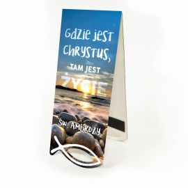 Zakładka Krajobraz Sentencja - Gdzie jest Chrystus... - Zakładki religijne do książek