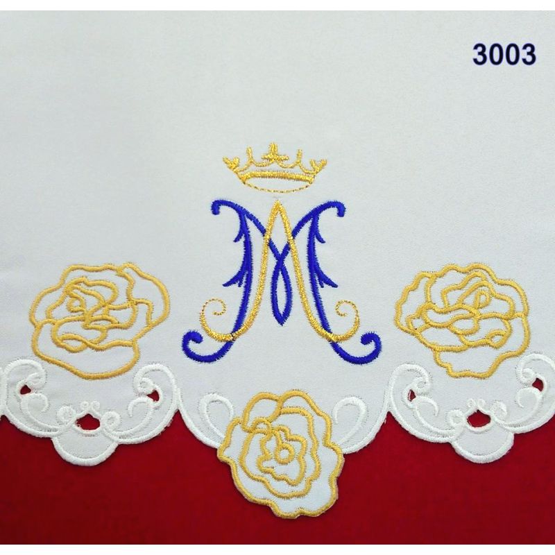 Obrus Maryjny haftowany (80) - OBRUSY OŁTARZOWE - Obrus Maryjny haftowany (80)