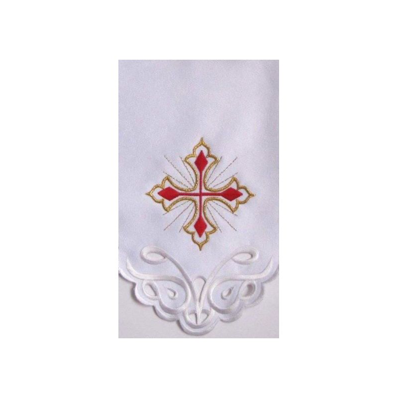 Obrus ołtarzowy haftowany - wzór eucharystyczny (136) - OBRUSY OŁTARZOWE - Obrus ołtarzowy haftowany - wzór eucharystyczny (136)