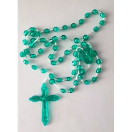 Różaniec plastikowy model green - RÓŻAŃCE, KORONKI, TAJEMNICE RÓŻAŃCOWE