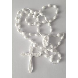 Różaniec plastikowy model white - RÓŻAŃCE, KORONKI, TAJEMNICE RÓŻAŃCOWE