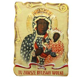 Magnes Matka Boża Częstochowska - Tu zawsze byliśmy wolni - MAGNESY RELIGIJNE