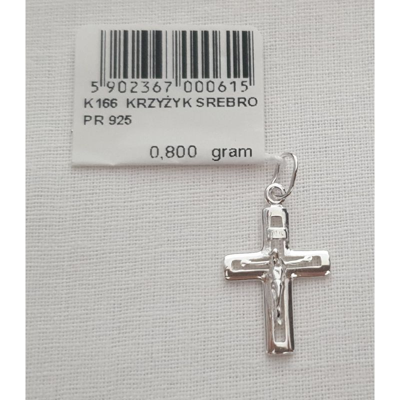 Krzyżyk srebrny 0,8 g - BIŻUTERIA SREBRNA - Krzyżyk srebrny 0,8 g