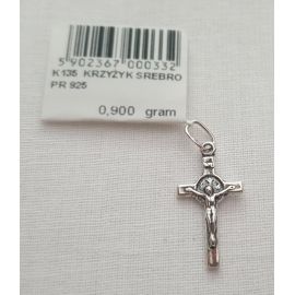 Krzyżyk srebrny 0,9 g - BIŻUTERIA SREBRNA