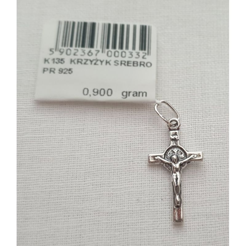 Krzyżyk srebrny 0,9 g - BIŻUTERIA SREBRNA - Krzyżyk srebrny 0,9 g