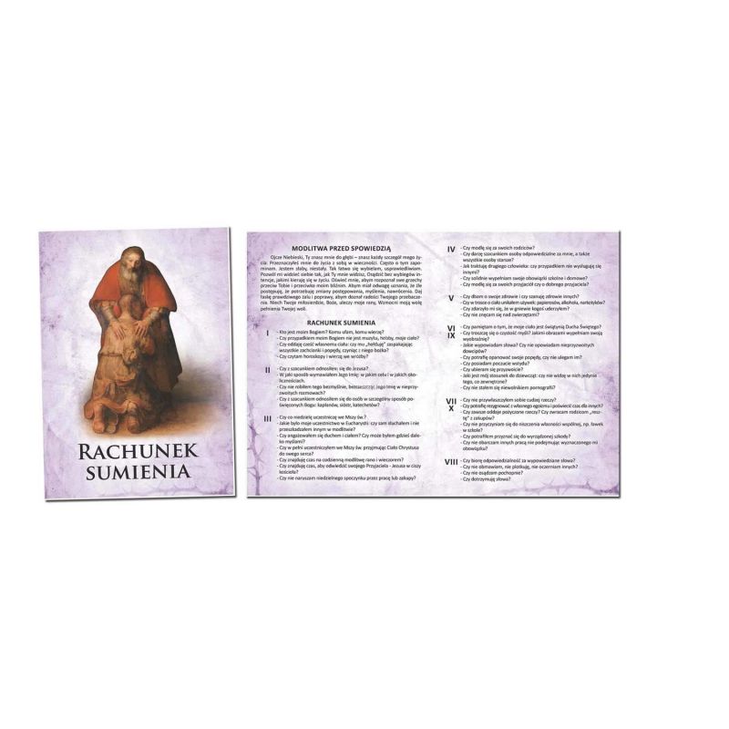 Folder składany Rachunek Sumienia - Folder religijny - Folder składany Rachunek Sumienia