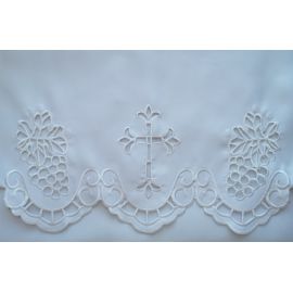 Obrus ołtarzowy haftowany - wzór eucharystyczny (176) - OBRUSY OŁTARZOWE