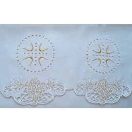 Obrus ołtarzowy haftowany - wzór eucharystyczny (184) - OBRUSY OŁTARZOWE
