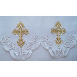 Obrus ołtarzowy haftowany - wzór eucharystyczny (190) - OBRUSY OŁTARZOWE
