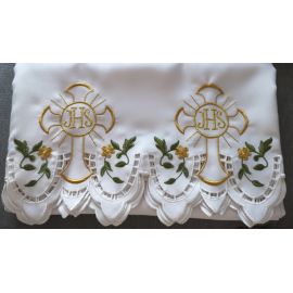 Obrus ołtarzowy haftowany - wzór eucharystyczny (135) - OBRUSY OŁTARZOWE - zdjęcie 4 - Obrus ołtarzowy haftowany - wzór eucharystyczny (135)