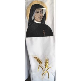 Stuła haftowana  Jezus Miłosierny, Święta Faustyna - Z POSTACIAMI - zdjęcie 6 - Stuła haftowana  Jezus Miłosierny, Święta Faustyna