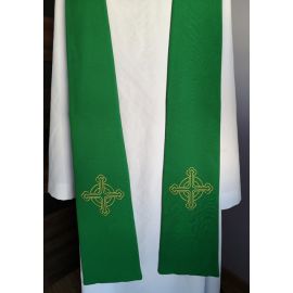 Stuła zielona Krzyż do koncelebry (10) - KONCELEBRA - zdjęcie 2 - Stuła zielona Krzyż do koncelebry (10)