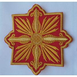 Aplikacja haftowana czerwona - SZATY LITURGICZNE