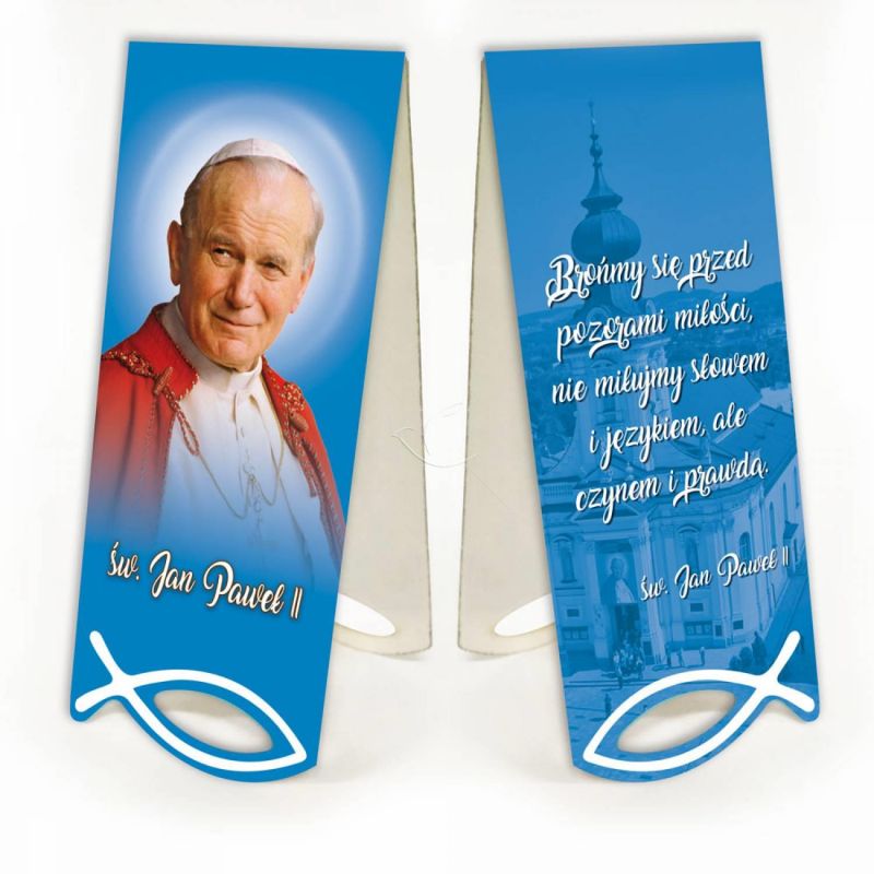 Zakładka Św. Jan Paweł II - Zakładki religijne do książek - Zakładka Św. Jan Paweł II