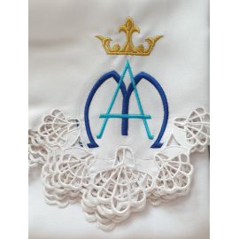Obrus Maryjny haftowany (86) - OBRUSY OŁTARZOWE - zdjęcie 2 - Obrus Maryjny haftowany (86)