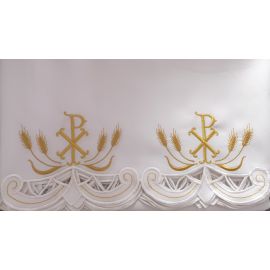 Obrus ołtarzowy haftowany - wzór eucharystyczny (101) - OBRUSY OŁTARZOWE