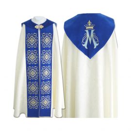 Kapa Maryjna haftowana + stuła (51) - KAPY LITURGICZNE