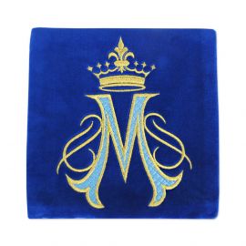Palka haftowana Maryjna - materiał aksamit - Palka