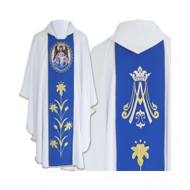 Ornat Maryjny Matka Boża z dzieciątkiem na tronie - Ornaty Maryjne